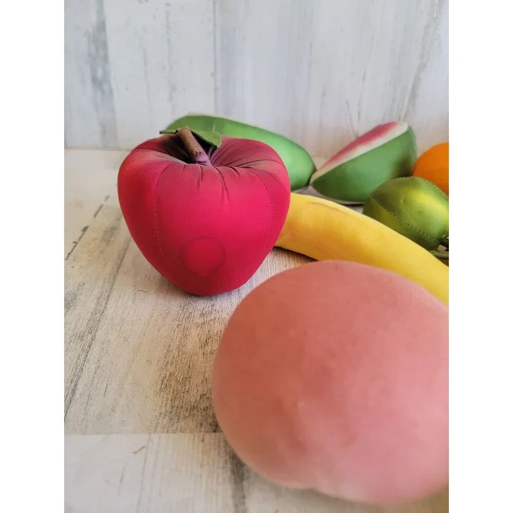 Artificial assorted plush fabric fruit great banana strawberry Pearl set waterme